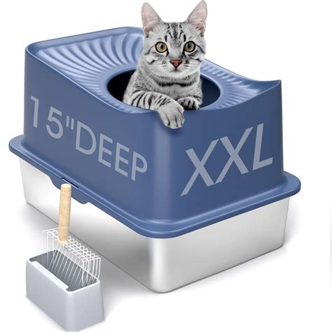 metal litter box with cover|metal litter box with lid.